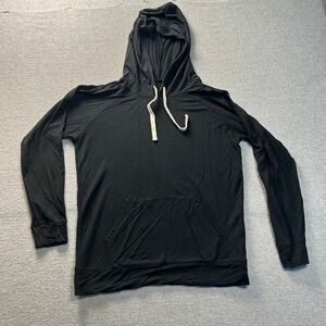 Touch Lightweight Hoodie Womens Small Black Modal Viscose Athleisure Lounge Top